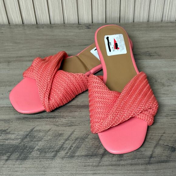 Nordstrom Hack Flat Sandals Coral Women’s Size 9M - Picture 2 of 8